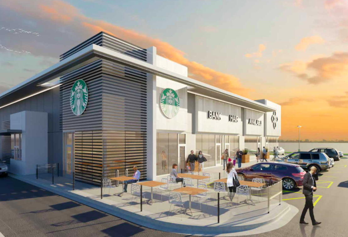 A Rendering Of The New Starbucks Location At Market Centre, Westmont, Ill.