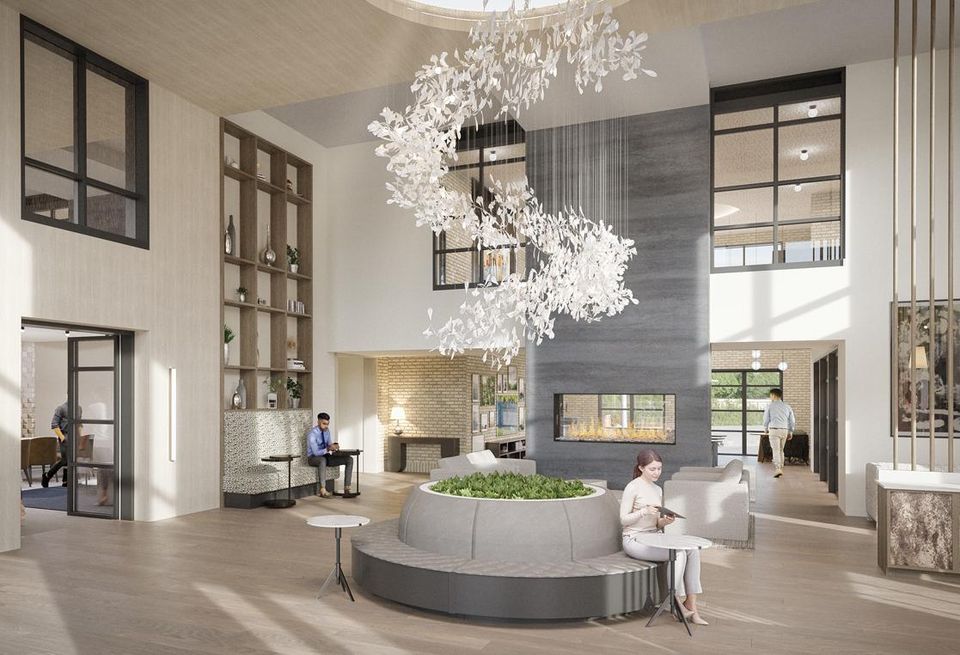 Morgante Wilson Architects is designing the common spaces and amenities for Lumen Fox Valley, 304 luxury apartments replacing a vacant Sears at Fox Valley Mall in Aurora, Ill.