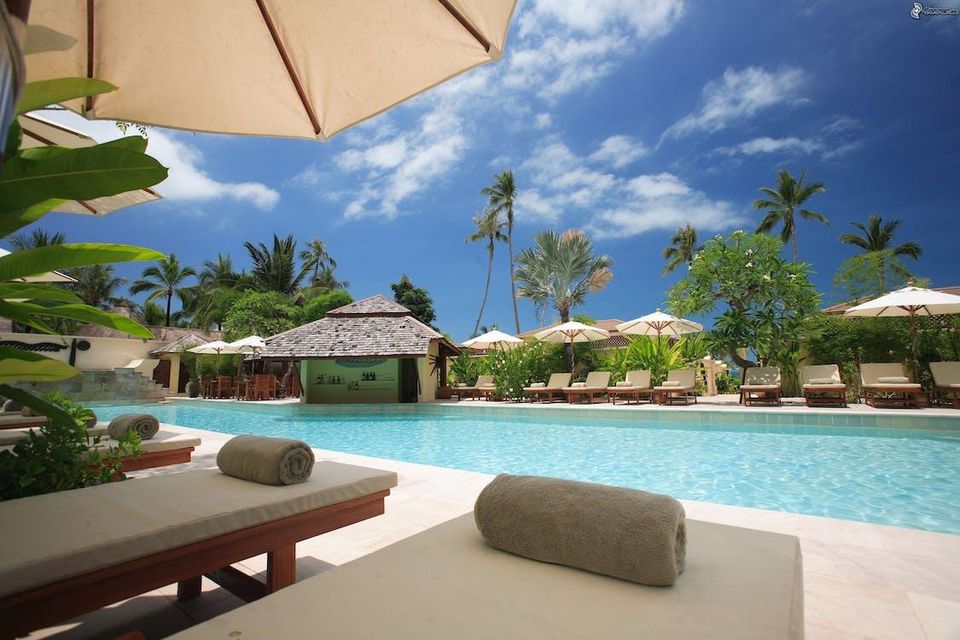 Pool at luxury resort