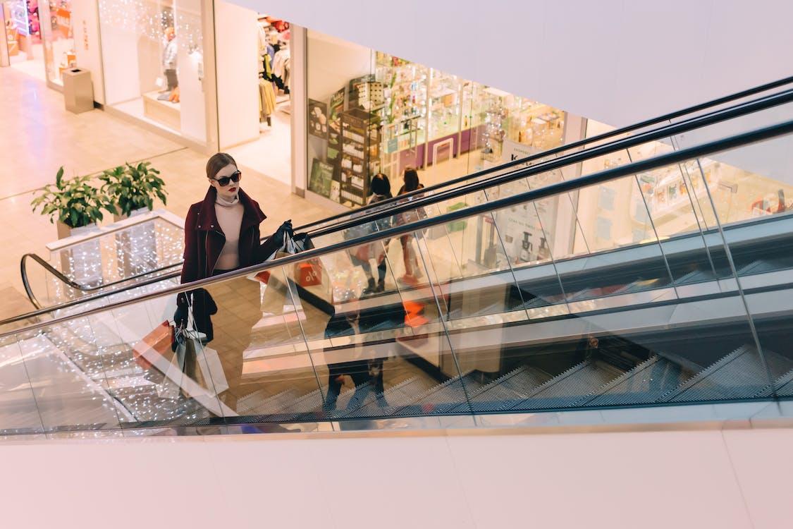 Lady at the mall shopping