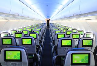 Interior of Aer Lingus plane