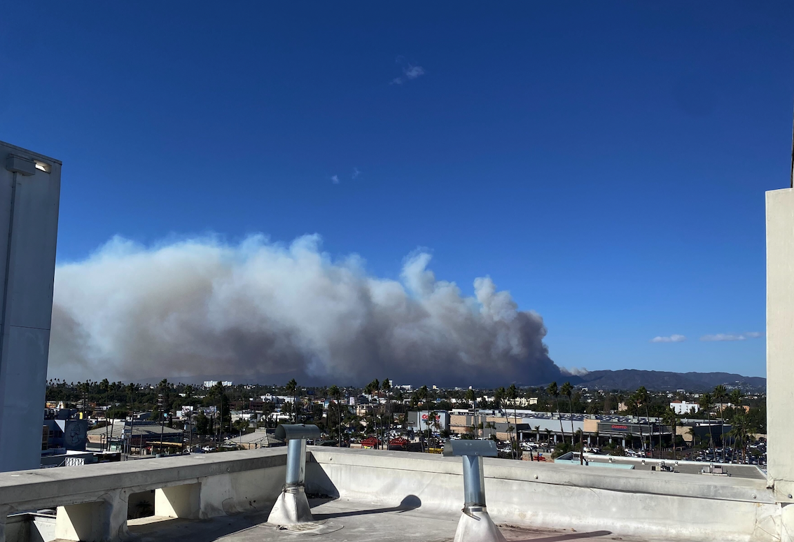 The Palisades fire in Los Angeles on Jan. 7