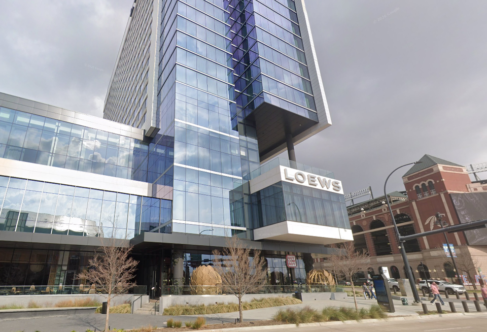 Exterior of the Loews Hotel in Arlington, Texas