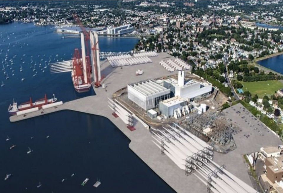 A rendering of Salem's offshore wind terminal, which is set to begin construction in the fall.