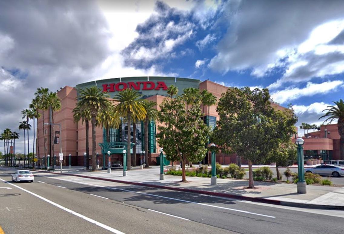 The Honda Center in Anaheim, the Anaheim Ducks' home. Owned by billionaire Henry Samueli 