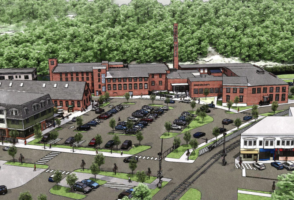 A rendering of the first phase of the Eagle Mill redevelopment in Lee. 