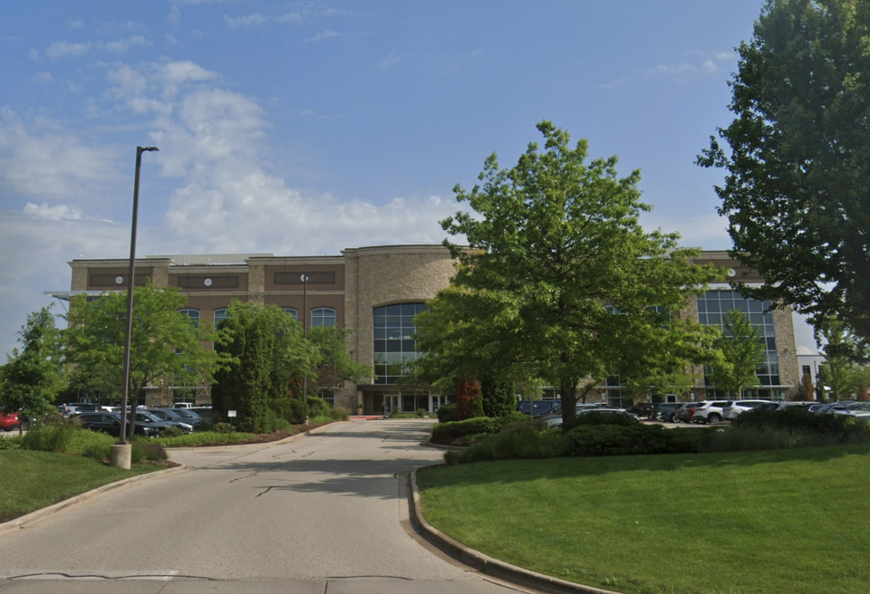 A tall brick building that houses the Vernon Hills, Ill. Life Time location.