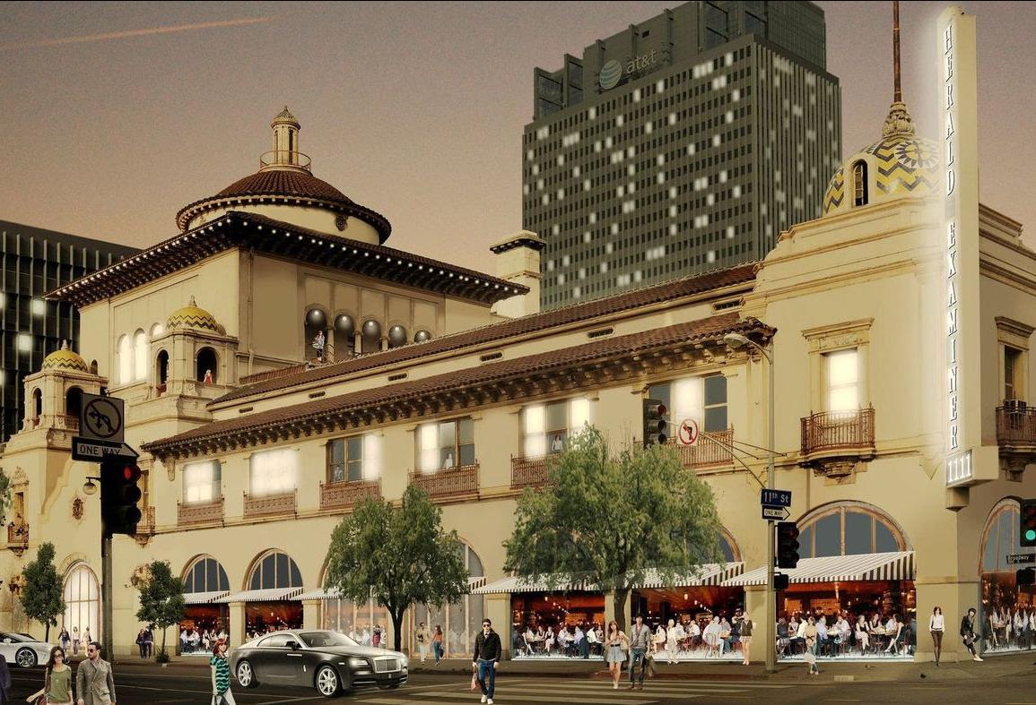 Rendering of the Herald Examiner Building in downtown Los Angeles