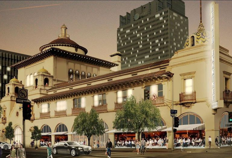 Rendering of the Herald Examiner Building in downtown Los Angeles