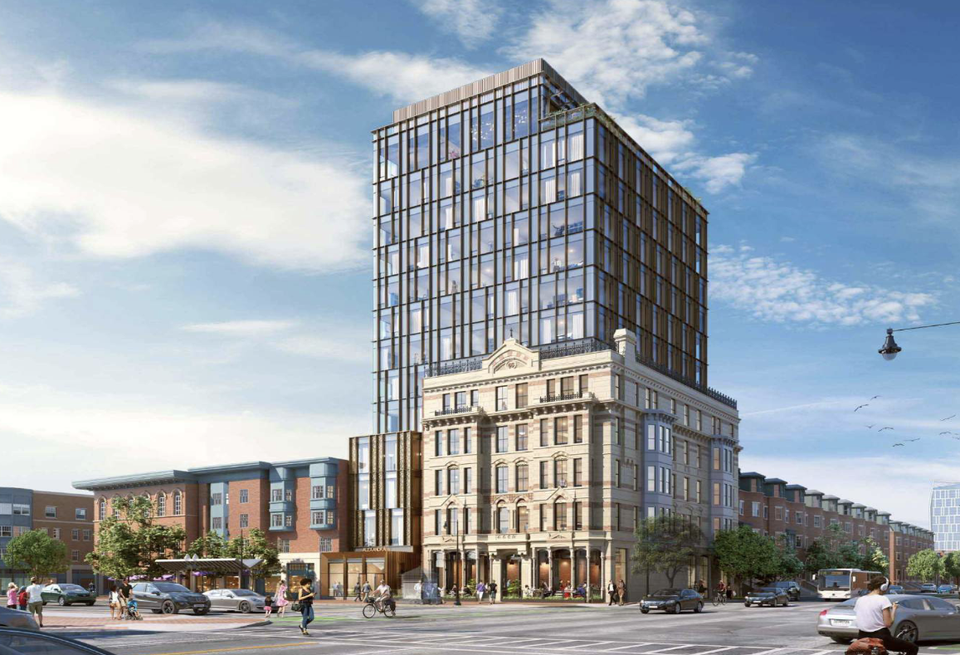 A rendering of Alexandra Partners LLC's approved 70-unit residential project in Roxbury.