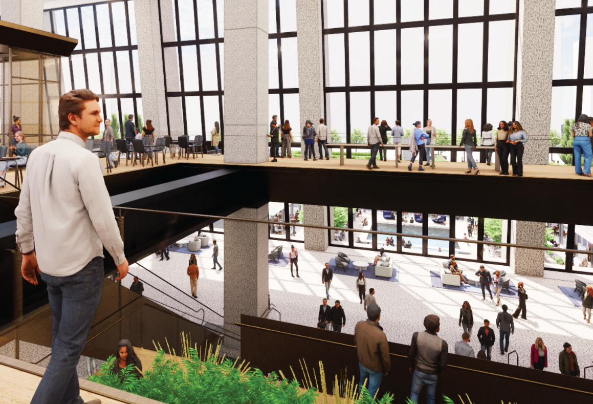 JPMorgan Chase is starting work on its extensive renovation of Chase Tower in Chicago with exterior work, including waterproofing for the plaza.