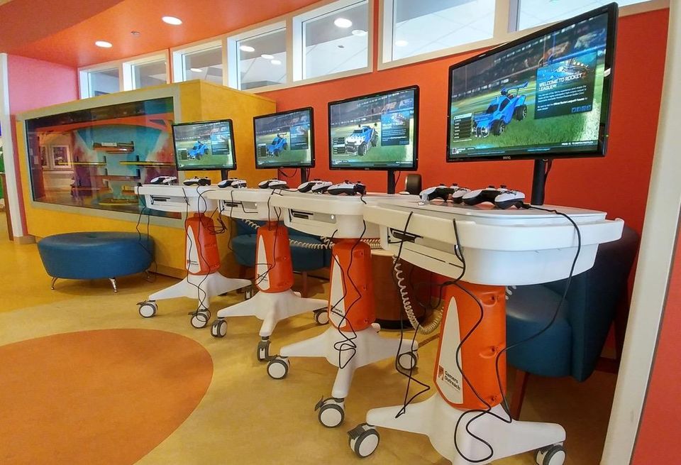Gamers Outreach Karts or GO Karts are medical grade video game units to keep sick kids occupied while being treated at hospitals