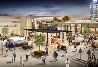 Rendering of the retail component of Hollywood Park in Inglewood 