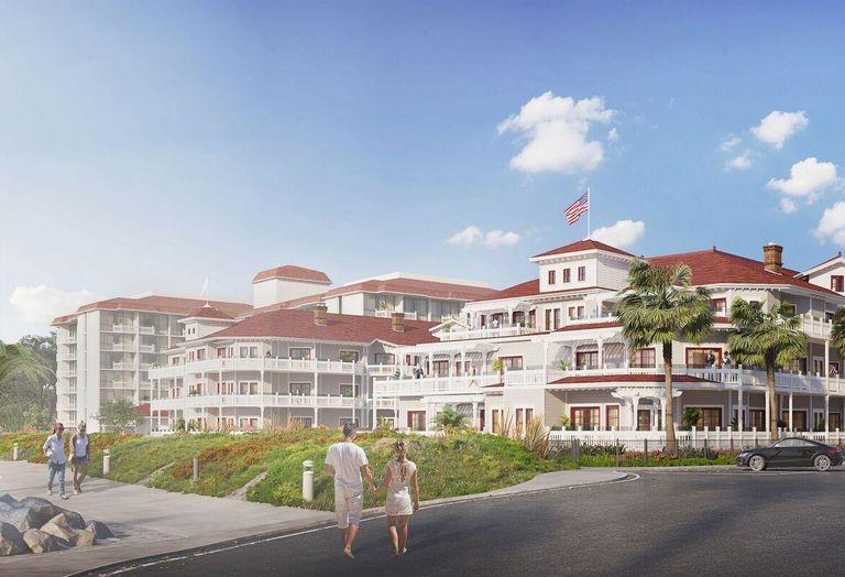 A rendering of the historic Hotel Del Coronado in San Diego, for whom Swinerton has been a longtime partner, completing renovations and self-perform work since the 1990s.