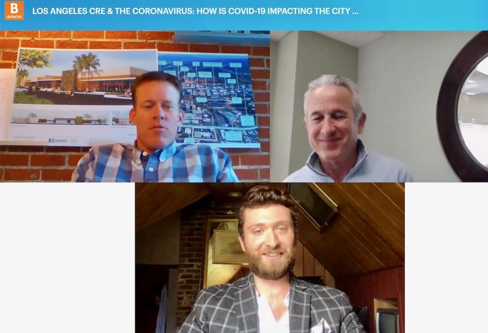 Paragon Commercial Group's Jim Dillavou, MJW Investments' Mark Weinstein and Bisnow's Michael Guimond