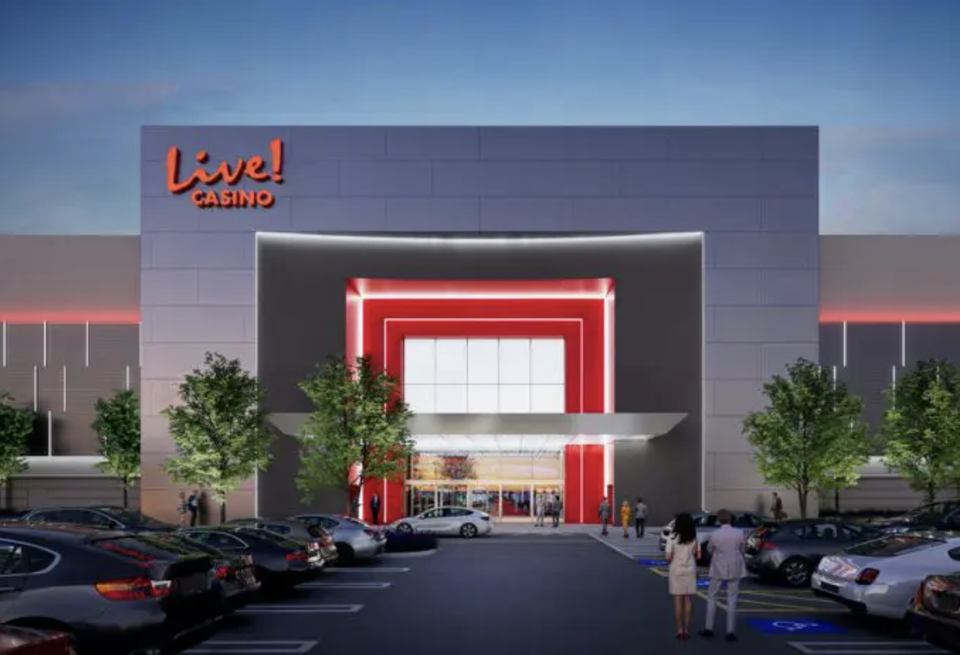 A rendering of Live! Casino at The Mall at Rockingham Park in Salem New Hampshire.