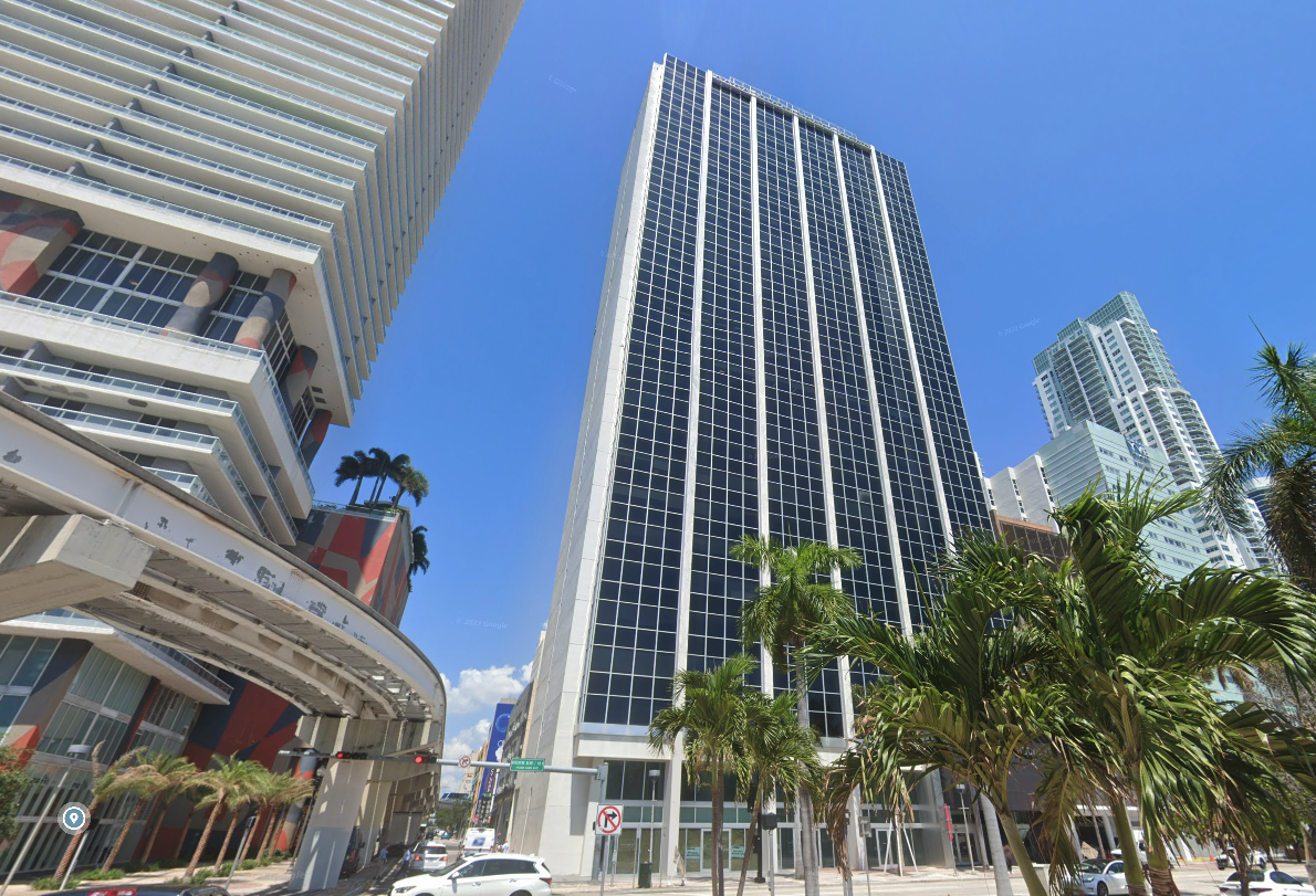 The 100 Biscayne office tower in Downtown Miami.