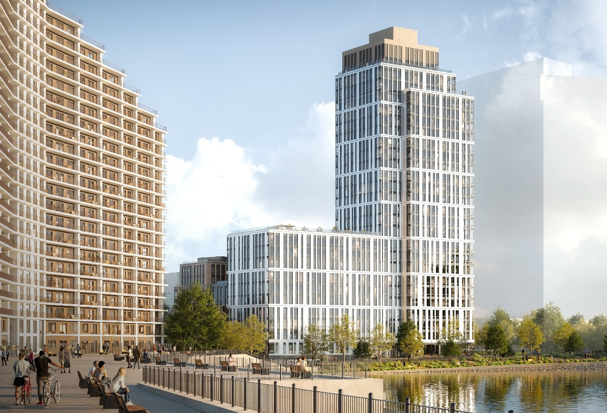 A rendering of the Astoria Cove development.