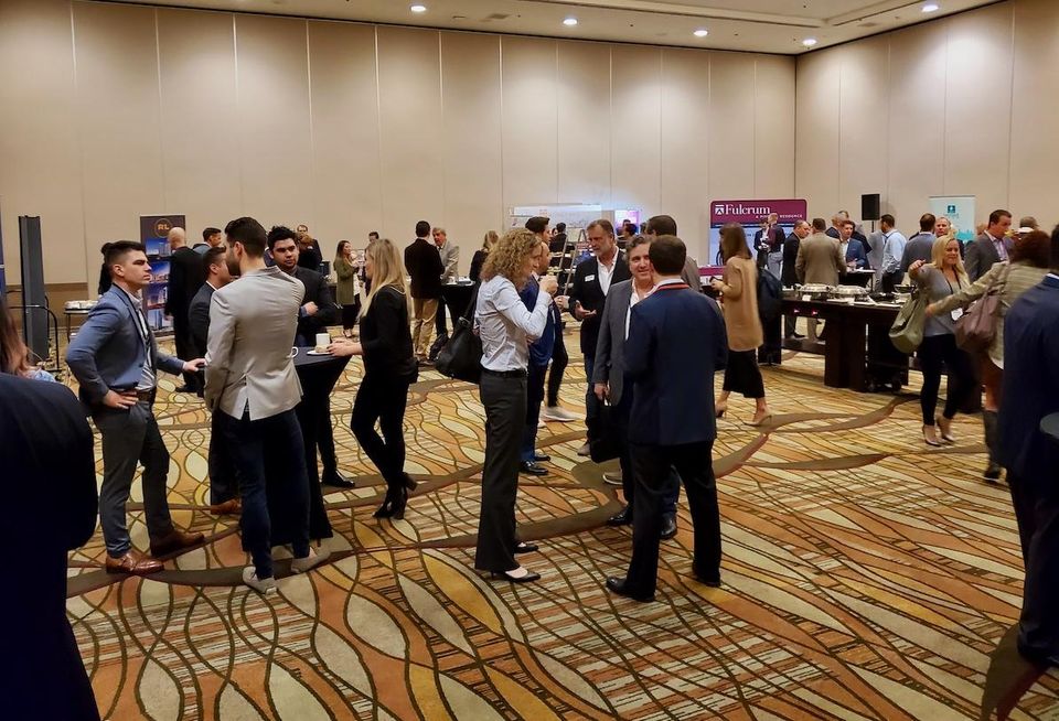 Attendees network at Bisnow's Orange County Multifamily Summit Nov. 21 at the Hilton Anaheim