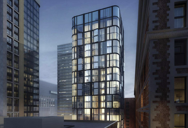 A rendering of The Parker, a 168-unit condominium building in downtown Boston.