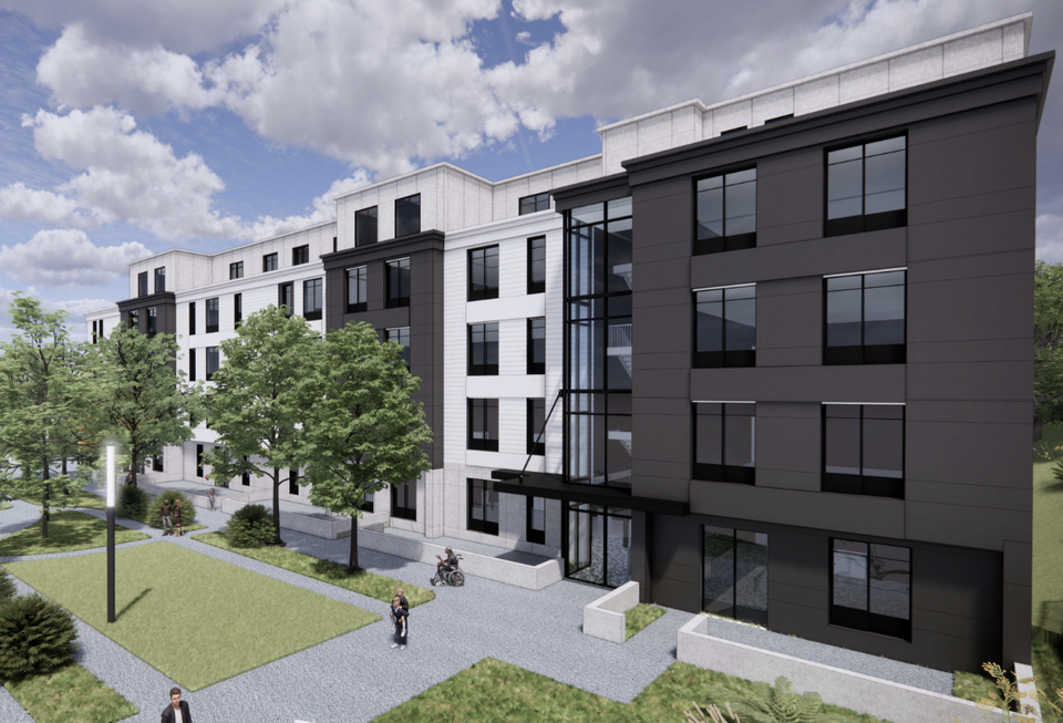 A rendering of 1208C VFW Parkway in West Roxbury.