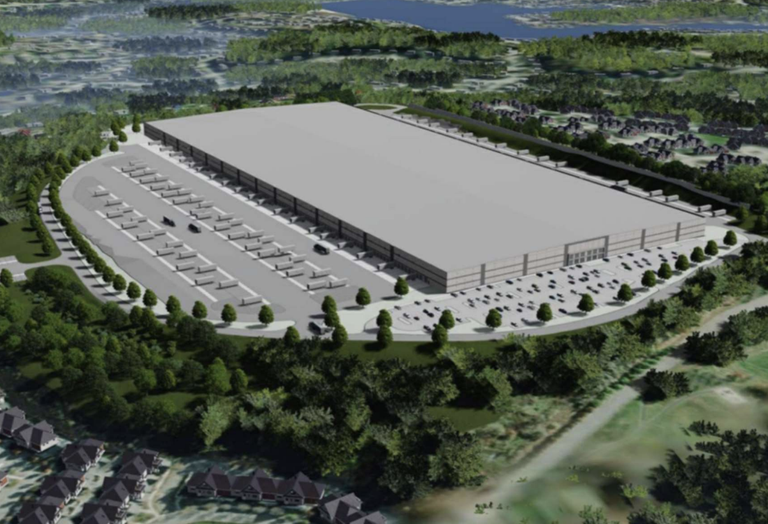 A rendering of Portman Industrial's abandoned project at 75 Reed Road in Hudson.