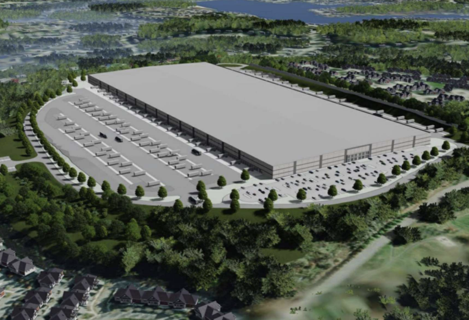 A rendering of Portman Industrial's abandoned project at 75 Reed Road in Hudson.