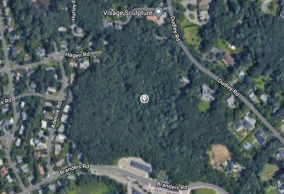 An aerial view of the 13-acre plot of land and two adjacent properties the Sloviks' are hoping to sell to the city of Newton.