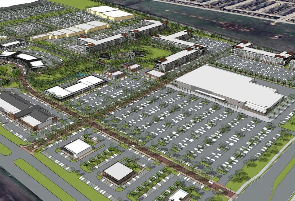 Overhead project rendering.