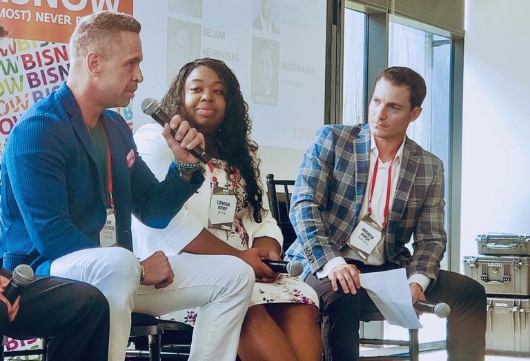 Kilroy Realty Corp.'s Delmar Nehrenberg, Netflix's London Kemp and Sklar Kirsh's Andrew Kirsh discuss what tenants want at Bisnow's Future of Los Angeles Office event at Tishman Speyer's 555 Aviation building in El Segundo