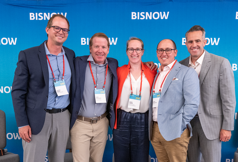 Mortenson's Lukasz Dubaj, Comunale Properties' John Comunale, Confluent Development's Cadie Crean, JAG's Adam Teplitzky, St. John Properties' Brandon Jenkins