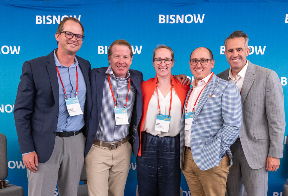Mortenson's Lukasz Dubaj, Comunale Properties' John Comunale, Confluent Development's Cadie Crean, JAG's Adam Teplitzky, St. John Properties' Brandon Jenkins
