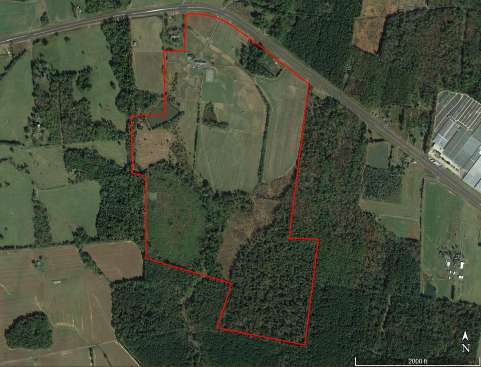An aerial site plan of the land where AWS plans to build data centers in Culpeper County.
