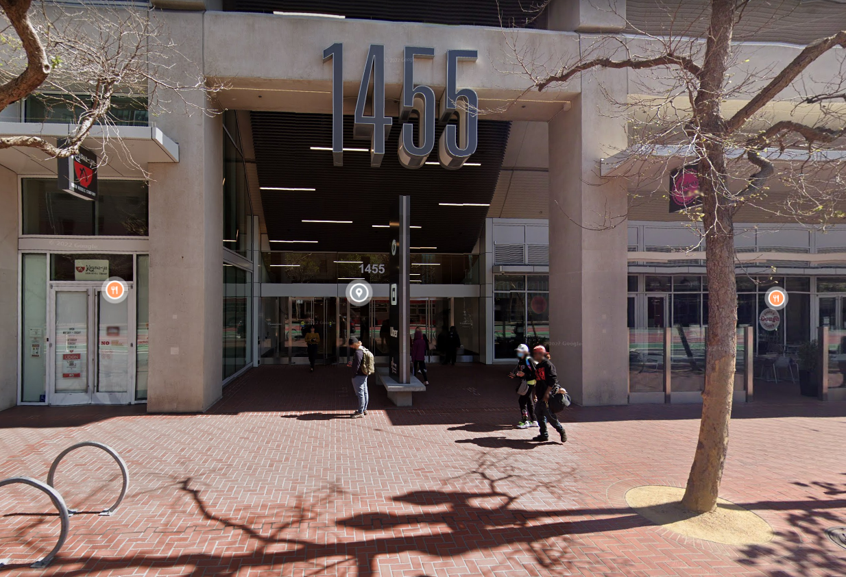 1455 Market St. sidewalk view. 