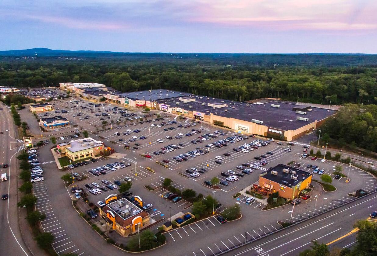 Aerial photo of the Walpole Mall.