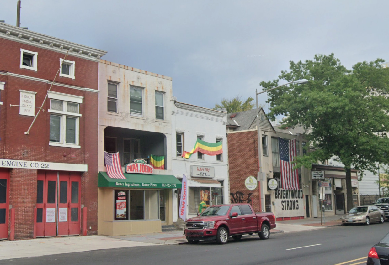 The properties at 5764-5812 Georgia Ave. NW sit directly to the north of the Engine Co. 22 fire station. 