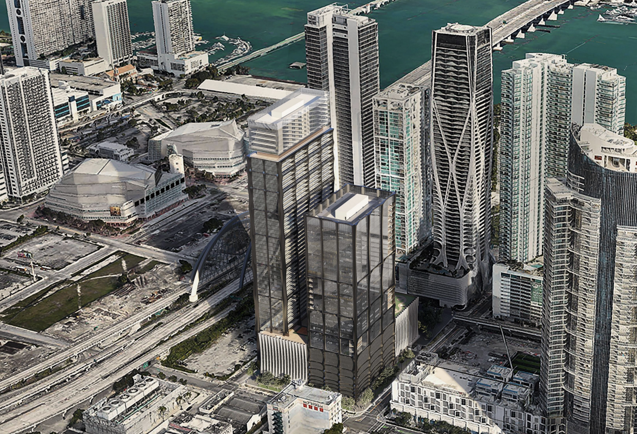 Rendering of One Miami World 1001 NE First Ave.