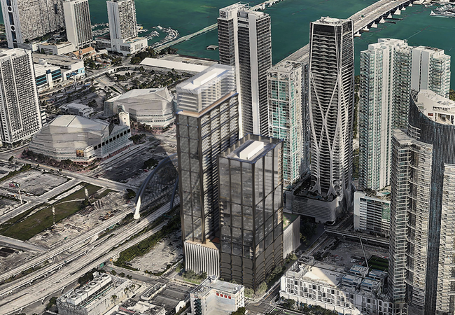 Rendering of One Miami World 1001 NE First Ave.