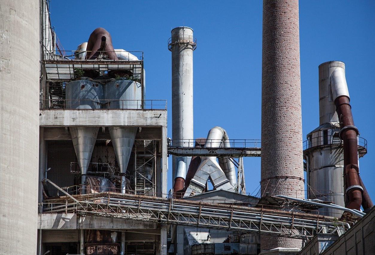 Factory smokestack
