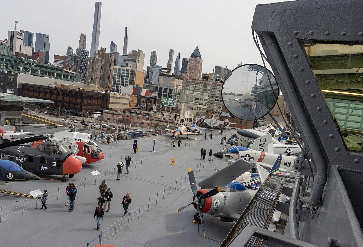 The Intrepid Museum incorporates a World War II aircraft carrier and is permanently moored at Pier 86 on Manhattan's West Side.