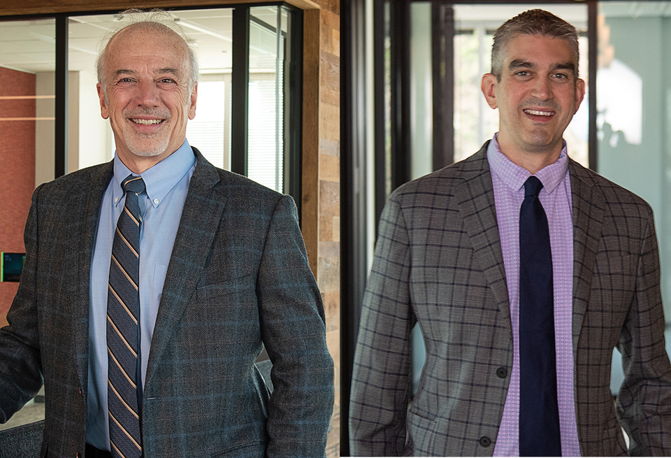 Bill Moyer (pictured left) will step back from his role as principal at Davis Construction and Dominic Argentieri (pictured right) will become president on Jan. 1, 2023, the firm announced.