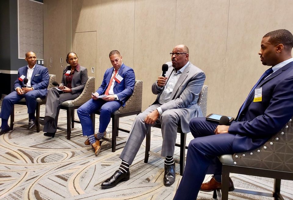 CBRE Senior Vice President Derrick Moore, Archere Investment Management Principal Lynn King-Tolliver, Avanath Capital CEO and Founder Daryl Carter, Clarion Partners Managing Director Khalif Edwards and Cushman & Wakefield Valuation & Advisory Michael Tidwell