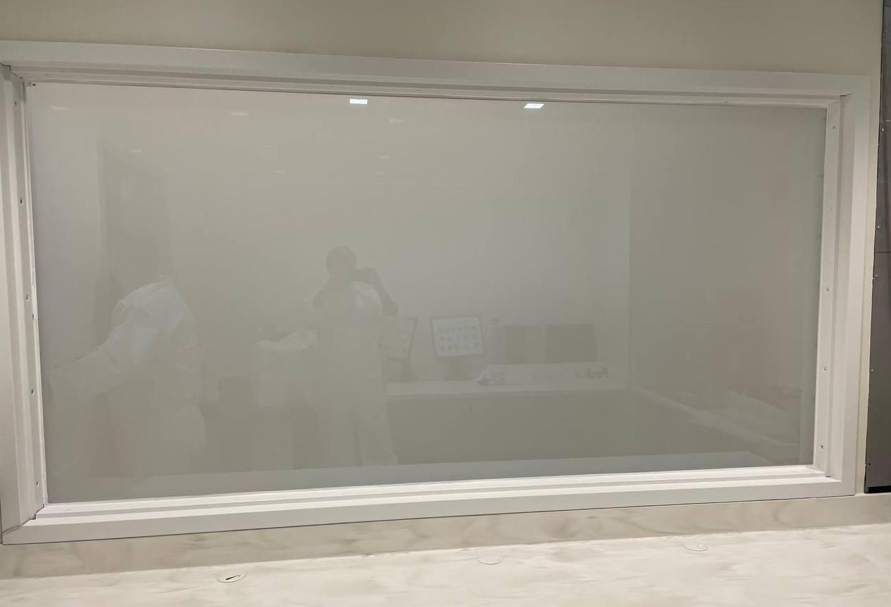 Screenshot of smart glass in Moffitt Cancer Center in Tampa, FL