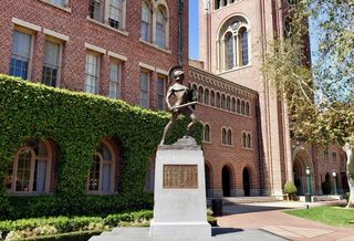 The Tommy Trojan statue at USC