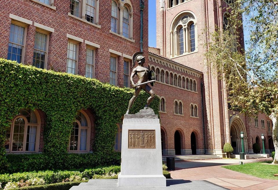 The Tommy Trojan statue at USC