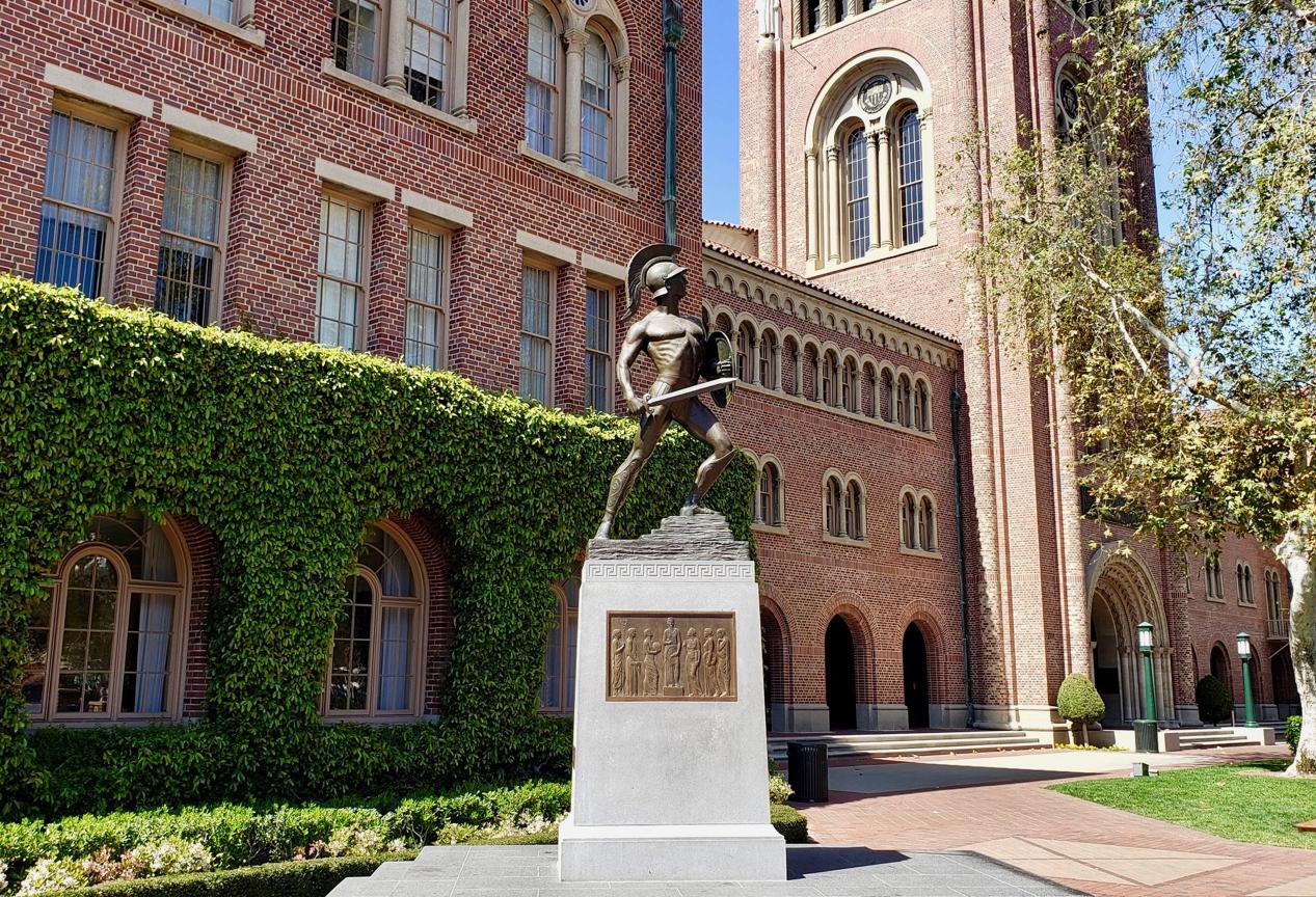 The Tommy Trojan statue at USC