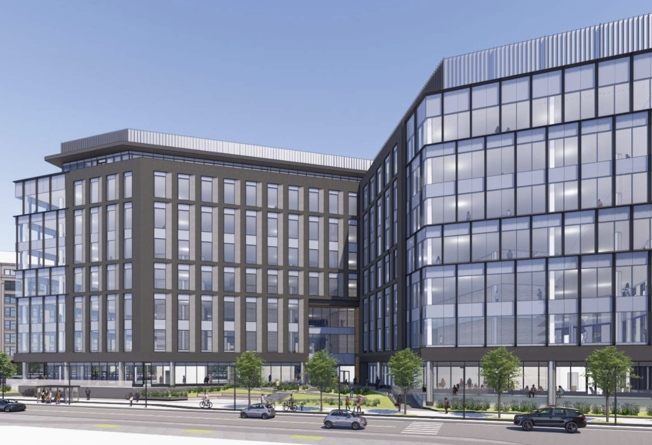 A rendering of the 22 Drydock project in the Seaport. 