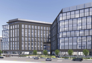 A rendering of the 22 Drydock project in the Seaport. 