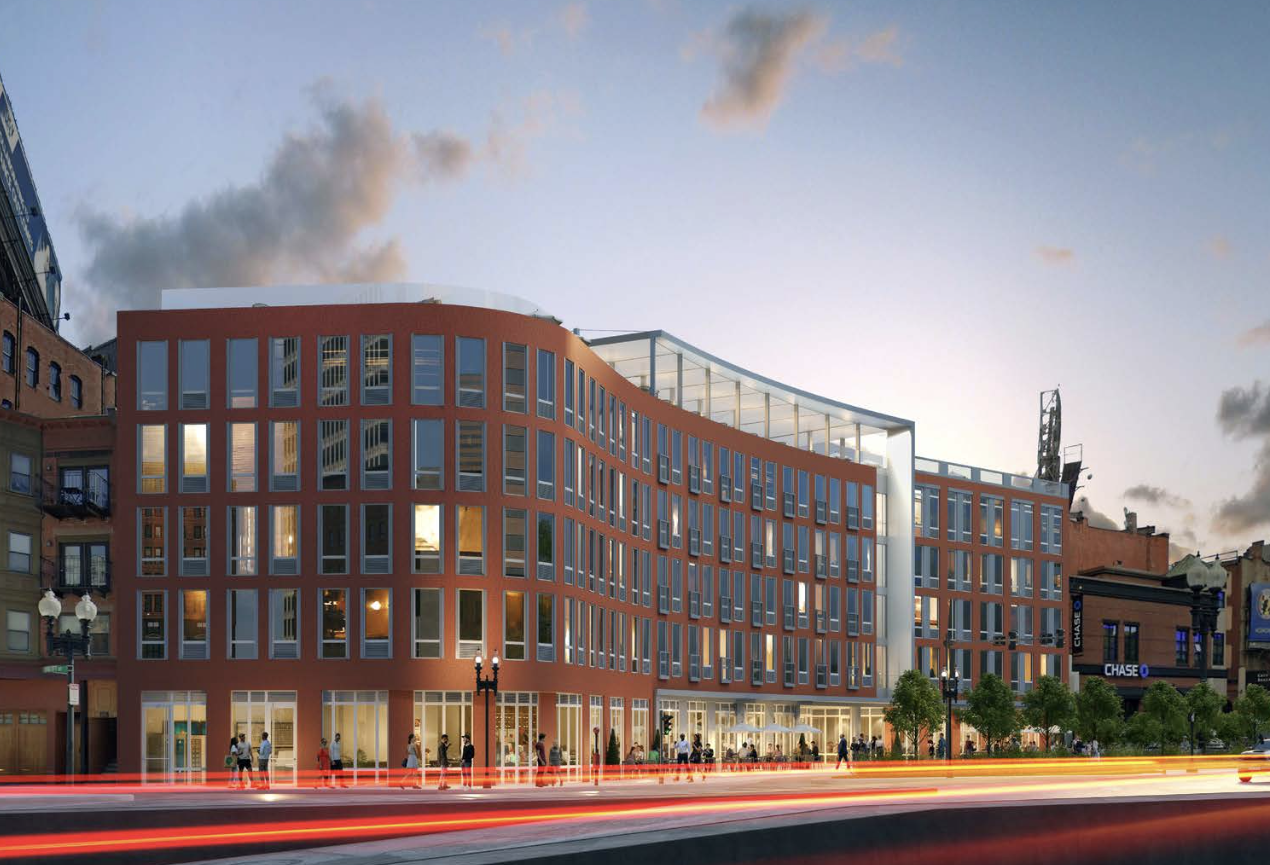 A rendering of the North End Cross Street Boutique Hotel. 