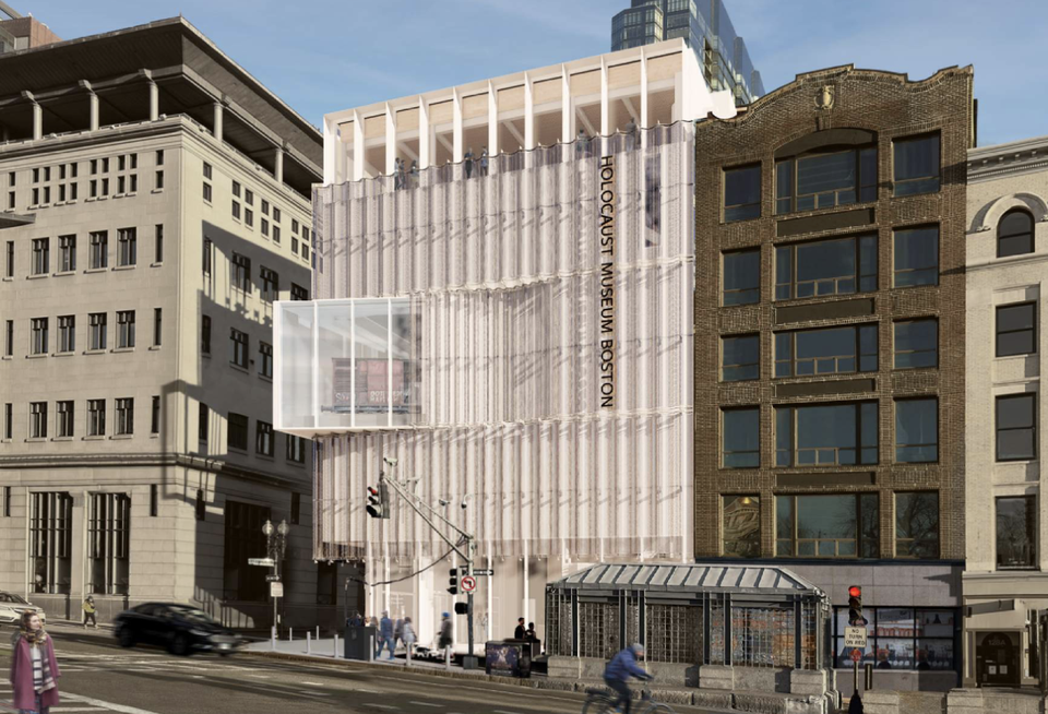 A rendering of the approved Holocaust Museum on 125 Tremont St. in downtown Boston.